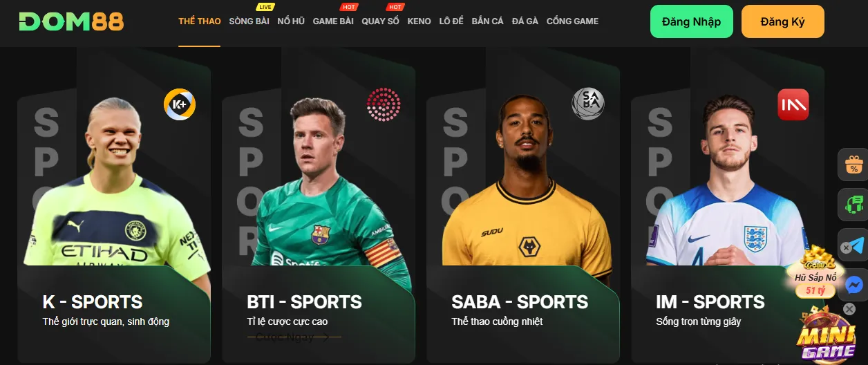 Dom88 – Nhà cái đẳng cấp với trải nghiệm giải trí toàn diện 2 Trực tiếp bóng đá sắc nét – Sống trọn từng khoảnh khắc sân cỏ