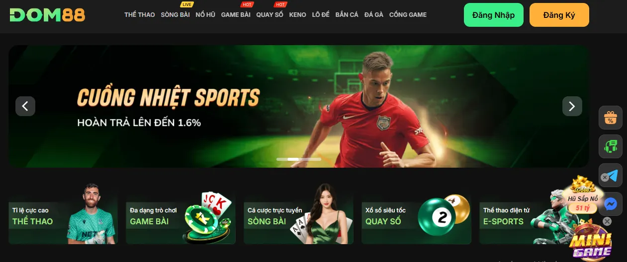 Dom88 – Nhà cái đẳng cấp với trải nghiệm giải trí toàn diện 1 Dom88 – Nhà cái đẳng cấp với trải nghiệm giải trí toàn diện